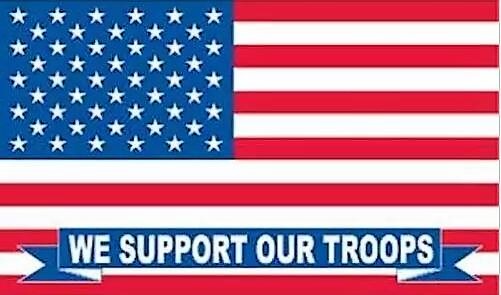 Flag-We Support Our Troops 3'x5'